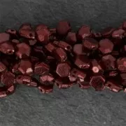 Perles en verre tchèque Honeycomb Jewel 6 mm Light Siam Luster x20