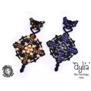 Perles en verre tchèque Honeycomb Jewel 6 mm Jet Azuro x20