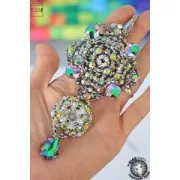 Perles en verre tchèque Honeycomb Jewel 6 mm Crystal Full Dorado x20