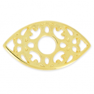 Intercalaire oeil porte-bonheur Byzantin 27 mm Doré à l'or fin x1