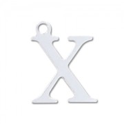Breloque lettre X - 9.5 mm en Argent 925 x1|raw }}