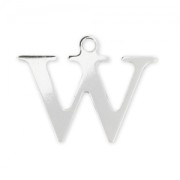 Breloque lettre W - 9.5 mm en Argent 925 x1|raw }}