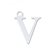 Breloque lettre V - 9.5 mm en Argent 925 x1|raw }}