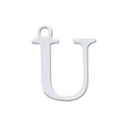 Breloque lettre U - 9.5 mm en Argent 925 x1