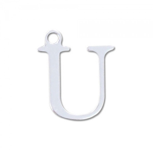 Breloque lettre U - 9.5 mm en Argent 925 x1