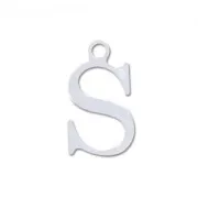 Breloque lettre S - 9.5 mm en Argent 925 x1