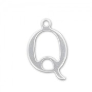 Breloque lettre Q - 9.5 mm en Argent 925 x1