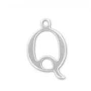 Breloque lettre Q - 9.5 mm en Argent 925 x1