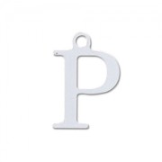 Breloque lettre P - 9.5 mm en Argent 925 x1|raw }}