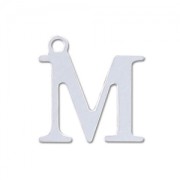 Breloque lettre M - 9.5 mm en Argent 925 x1|raw }}