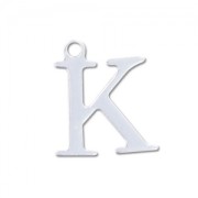 Breloque lettre K - 9.5 mm en Argent 925 x1