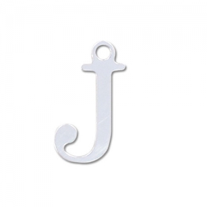 Breloque lettre J - 9.5 mm en Argent 925 x1