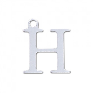 Breloque lettre H - 9.5 mm en Argent 925 x1