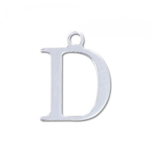 Breloque lettre D - 9.5 mm en Argent 925 x1