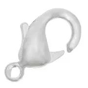 Fermoirs mousquetons 10 mm Placage Argent fin x10