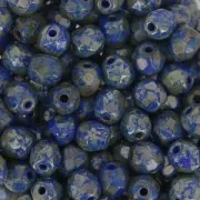 Facettes 4 mm Navy Blue Picasso x50