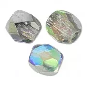 Facettes 4 mm Crystal Silver Rainbow x50