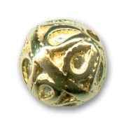 Perle métal 10 mm doré à l'or fin x1