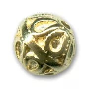 Perle métal 10 mm doré à l'or fin x1