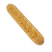 Rouleau de texture en bois pour pâte polymère 100x15mm motif cubes 3D