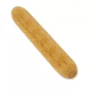 Rouleau de texture en bois pour pâte polymère 100x15mm motif cubes 3D
