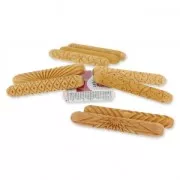 Rouleau de texture en bois pour pâte polymère 100x15mm motif diamants