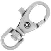 Porte clés mousqueton 37 mm - Argenté vieilli x1|raw }}