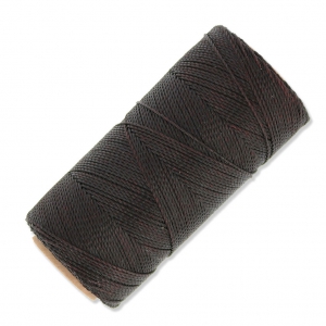 Bobine de fil ciré Linhasita pour micro macramé 1 mm - Chocolat Brown (29) x168m