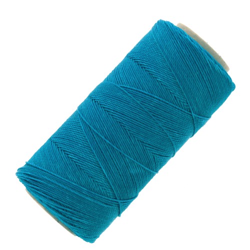 Bobine de fil ciré Linhasita pour micro macramé 1 mm - Dark Turquoise (707) x168m