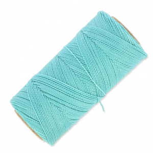 Bobine de fil ciré Linhasita pour micro macramé 1 mm - Baby Blue (398) x168m