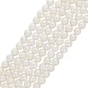 Perles d'eau douce rondes 10 mm Blanc x4
