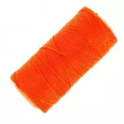 Bobine de fil ciré Linhasita pour micro macramé 1 mm - Fluo Orange (393) x168m