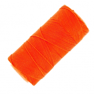 Bobine de fil ciré Linhasita pour micro macramé 1 mm - Fluo Orange (393) x168m