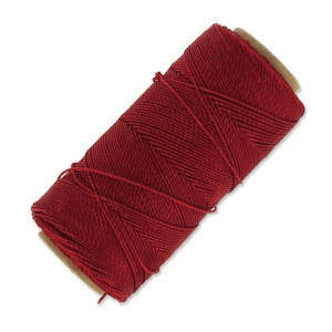 Bobine de fil ciré Linhasita pour micro macramé 1 mm - Red (233) x168m
