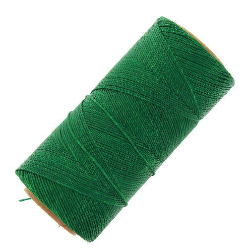Bobine de fil ciré Linhasita pour micro macramé 1 mm - Green (1045) x168m