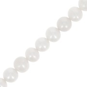 Perles d'eau douce rondes 8 mm Blanc x4