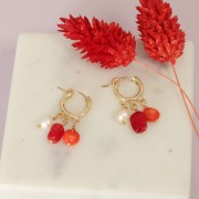 Perles d'eau douce rondes 8 mm Blanc x4