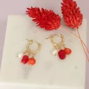 Perles d'eau douce rondes 8 mm Blanc x4