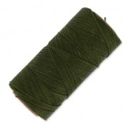 Bobine de fil ciré Linhasita pour micro macramé 1 mm - Olive Green (88) x168m|raw }}