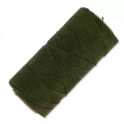 Bobine de fil ciré Linhasita pour micro macramé 1 mm - Olive Green (88) x168m