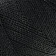 Bobine de fil ciré Linhasita pour micro macramé 1 mm - Black (PRETO) x168m