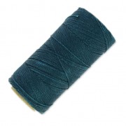Bobine de fil ciré Linhasita pour micro macramé 1 mm - Teal (228) x168m