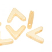 Perles en verre avec 3 trous forme V AVA® Bead 10x4 mm Op Beige Cr Look x10