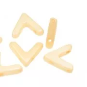 Perles en verre avec 3 trous forme V AVA® Bead 10x4 mm Op Beige Cr Look x10