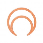 Intercalaire forme demi-lune ou corne 18 mm doré rose x1|raw }}