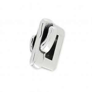 Poussoir slider en métal cactus pour lacet 5 mm Placage Argent fin vieilli x1