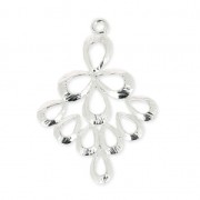 Pendentif en métal gouttes 25 mm Placage argent fin x1|raw }}