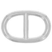 Intercalaire maille marine 30x20 mm - Plaqué Argent x1