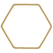 Anneau de montage et tissage hexagone 25x28 mm - Laiton brut x1|raw }}