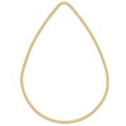 Anneau de montage et tissage goutte 32x22 mm - Laiton brut x1|raw }}